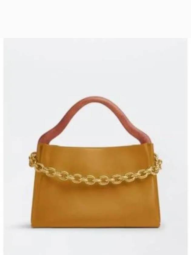 Mount Small Leather Tote Bag Yellow - BOTTEGA VENETA - BALAAN 2