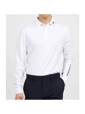 Men's Tour Tech Long Sleeve T-Shirt White - J.LINDEBERG - BALAAN 1