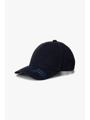 Men s Logo Embroidered Brim Baseball Cap Blue - EMPORIO ARMANI - BALAAN 1