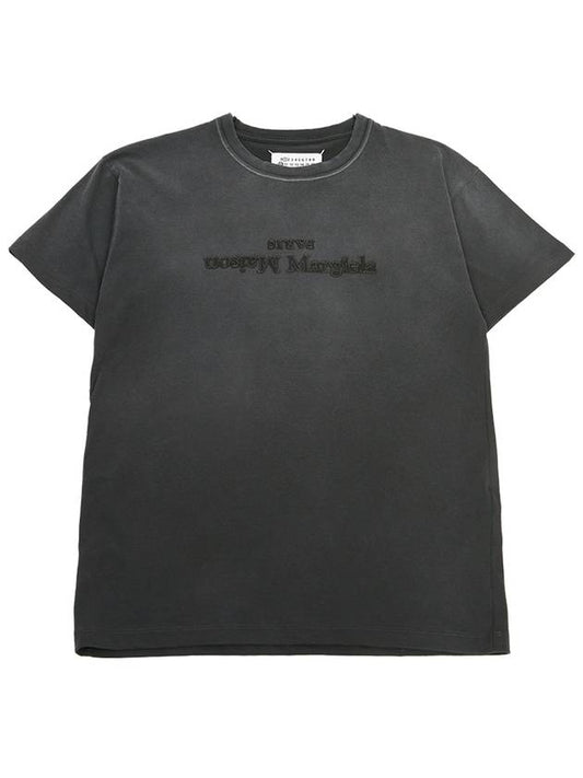 Reverse Logo Short Sleeve T-Shirt Washed Black - MAISON MARGIELA - BALAAN 2