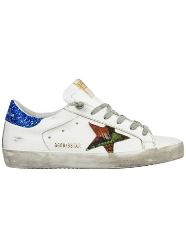 Superstar Glitter Low Top Sneakers Blue White - GOLDEN GOOSE - BALAAN 1