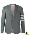 4-Bar Plain Weave High Armhole Sport Jacket Medium Grey - THOM BROWNE - BALAAN 2