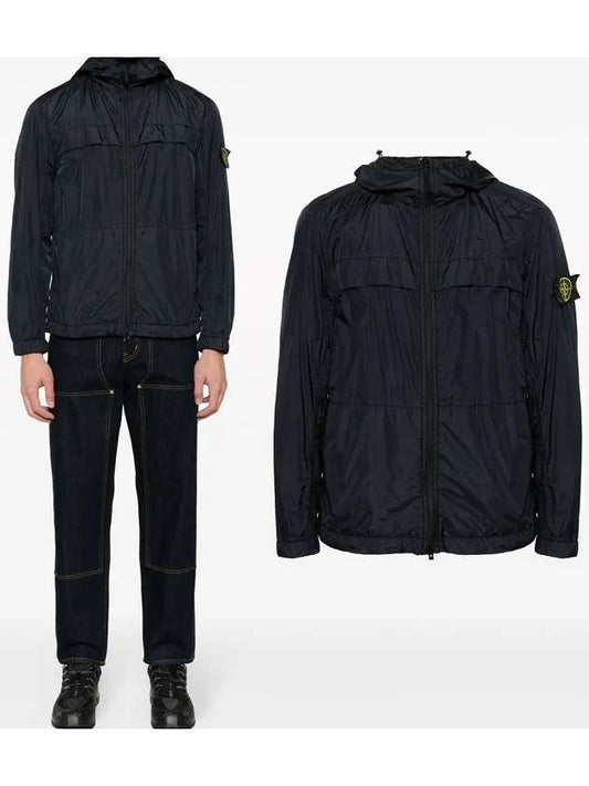 Garment Dyed Crinkle Reps R-Nylon Jacket Navy - STONE ISLAND - BALAAN 2