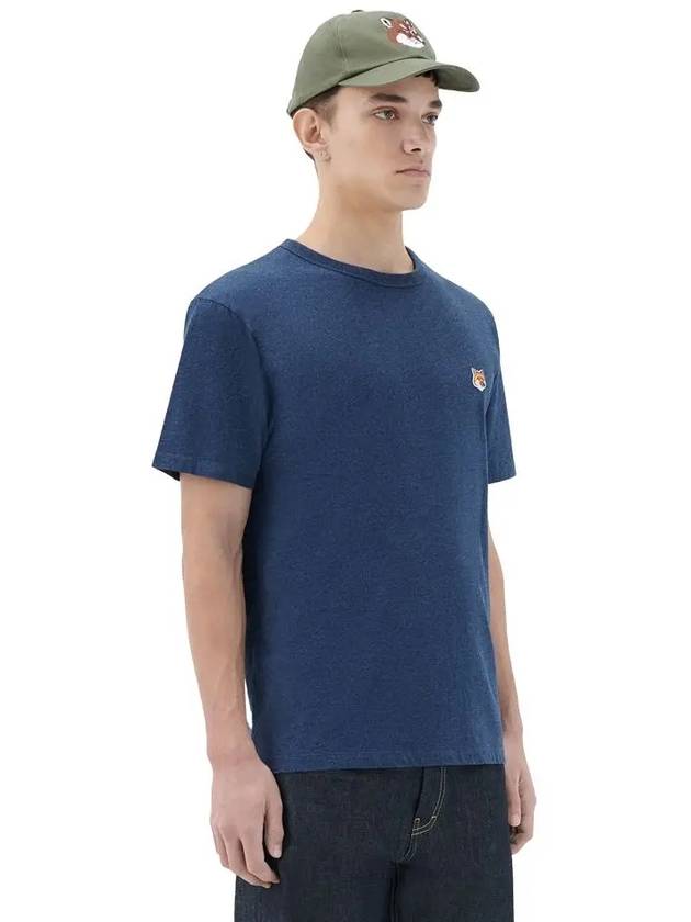 Fox Head Patch Classic Short Sleeve T-Shirt Navy Melange - MAISON KITSUNE - BALAAN 5