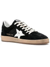 Men's Ballstar Suede Low Top Sneakers Black - GOLDEN GOOSE - BALAAN 3