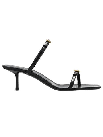 Newt Lacquered Sandals Heels - SAINT LAURENT - BALAAN 1