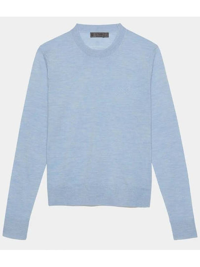 Talk Buddy To Me Crew Neck Merino Wool Knit Top Sky Blue - G/FORE - BALAAN 2