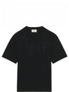 Big Heart Logo Oversized Short Sleeve T-Shirt Black - AMI - BALAAN 2