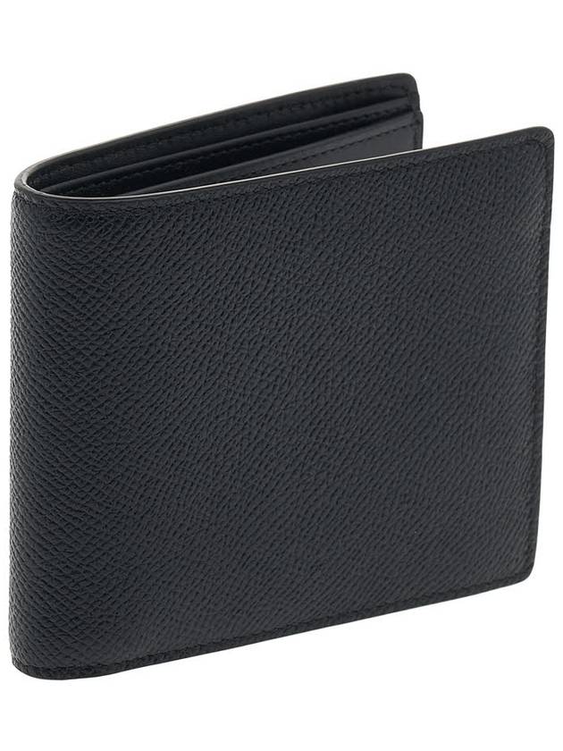 Stitched Bifold Leather Half Wallet Black - MAISON MARGIELA - BALAAN 4