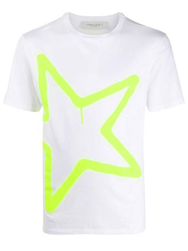 Adamo Star Short Sleeve T-Shirt White - GOLDEN GOOSE - BALAAN 3