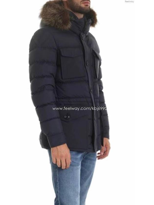 Men s Hooded Down Jacket Navy - MONCLER - BALAAN 10