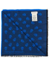 Skull Print Wool Silk Muffler Blue - ALEXANDER MCQUEEN - BALAAN 5