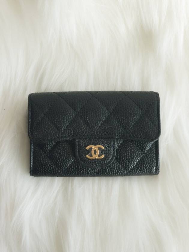 Classic Grained Calfskin Card Wallet Black - CHANEL - BALAAN 2