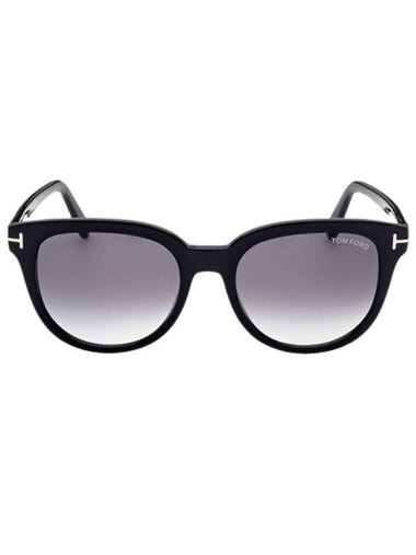 Eyewear Round Square Silver Rim Acetate Sunglasses Black Purple - TOM FORD - BALAAN 1