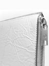 Crinkle Leather Clutch Bag Silver - MAISON MARGIELA - BALAAN 7