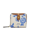 W Floral Canvas Leather Compact Wallet Blue - POLO RALPH LAUREN - BALAAN 2