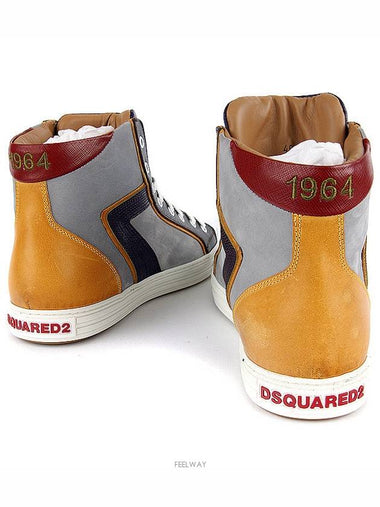 SN423 V097 M077 Nubuck High Top Gray Multi - DSQUARED2 - BALAAN 1