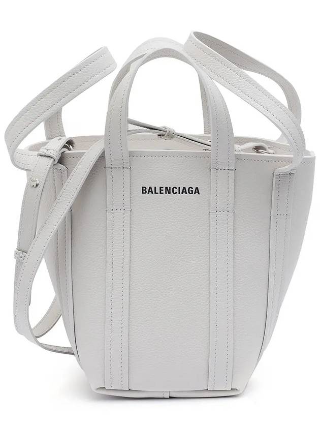Everyday XS Grained Calfskin Shoulder Tote Bag White - BALENCIAGA - BALAAN 3