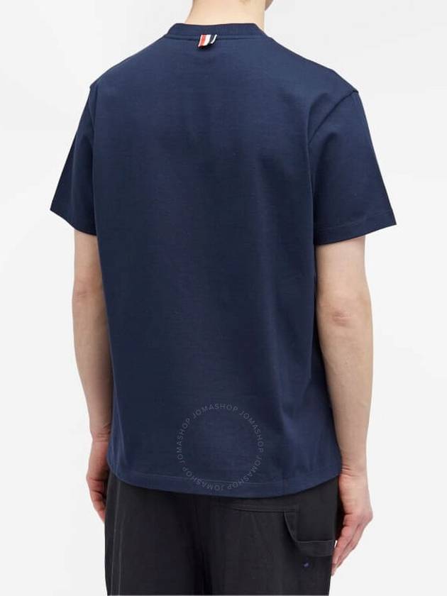 Hector Patch Short Sleeve T-Shirt Navy - THOM BROWNE - BALAAN 3