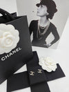 CC logo crystal earrings silver - CHANEL - BALAAN 4