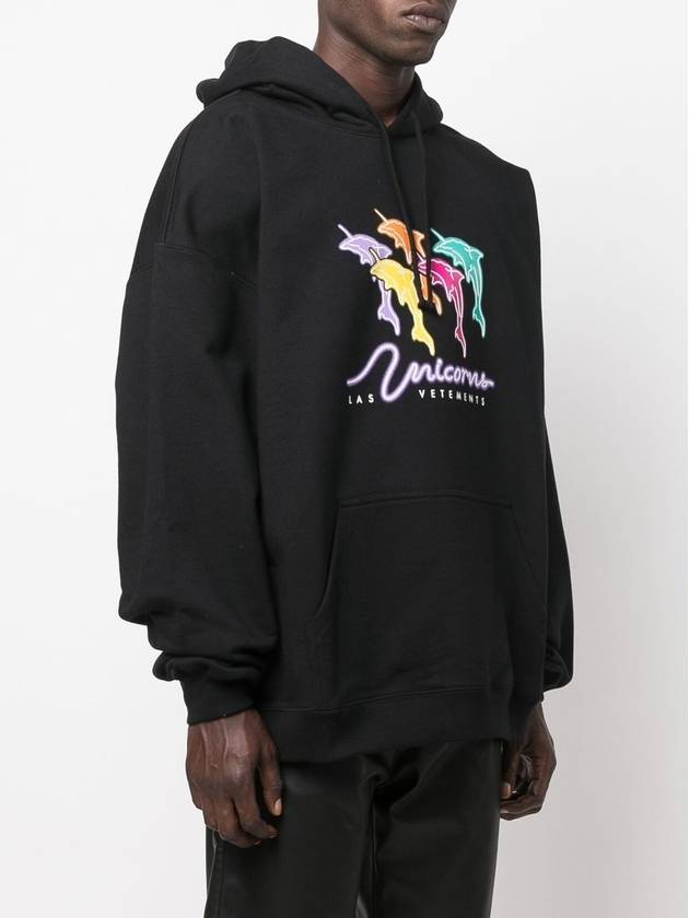 Multi Dolphin Logo Hoodie Black - VETEMENTS - BALAAN 6