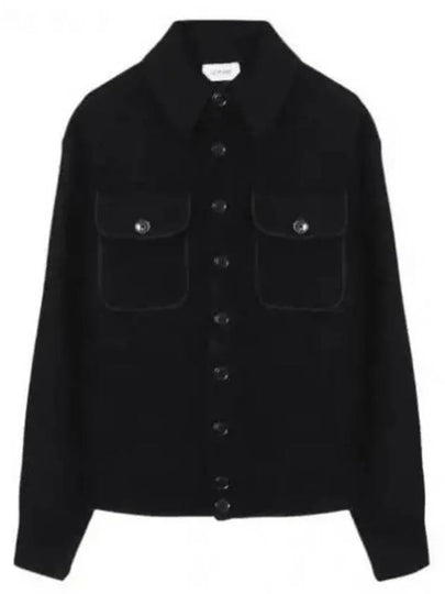 Women's Soft Shetland Fit Collar Cardigan Black - LEMAIRE - BALAAN 2