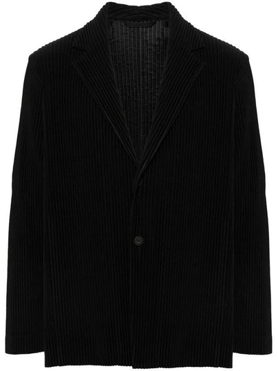 Pleated Fabric Jacket Black - ISSEY MIYAKE - BALAAN 2