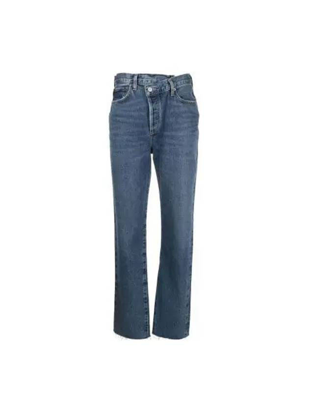 Criss Cross Denim Straight Jeans Blue - AGOLDE - BALAAN 2