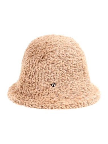 Borrego Badge Bucket Hat Beige - HIGH SCHOOL DISCO - BALAAN 1