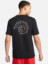 Dri Fit Logo Print Cotton Short Sleeve T-shirt Black - NIKE - BALAAN 3