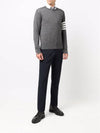 4 Bar Armband Classic Merino Wool Knit Top Light Grey - THOM BROWNE - BALAAN 5