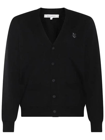 Bold Fox Head Patch Regular Cardigan Black - MAISON KITSUNE - BALAAN 2