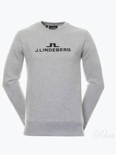 Alpha Crew Neck Sweater Light Grey Melange - J.LINDEBERG - BALAAN 2