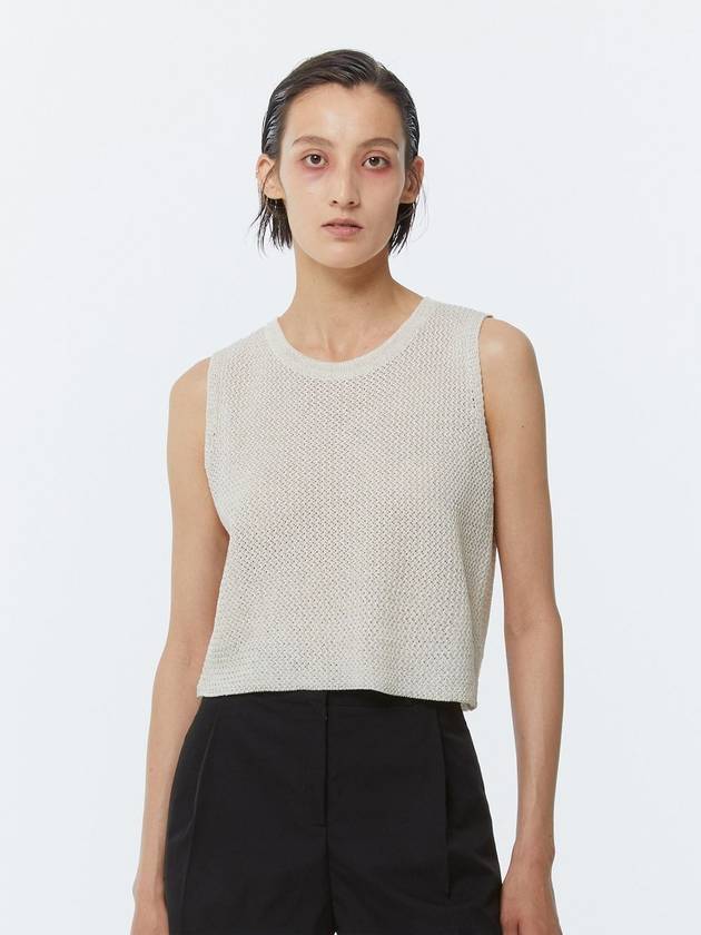 Wool Round Square Sleeveless Ivory - KIMDOH - BALAAN 1