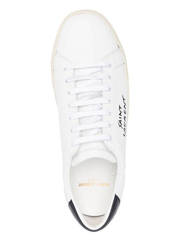 Court Classic Black Tab Low Top Sneakers White - SAINT LAURENT - BALAAN 5