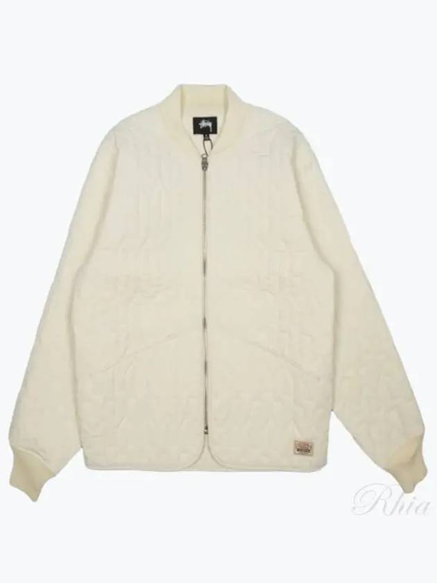 115670 Cream Quilted Liner Jacket - STUSSY - BALAAN 1