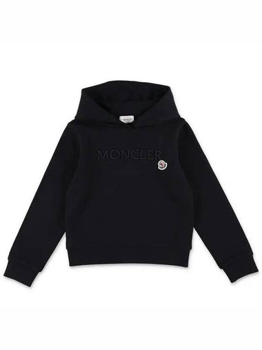 Moncler Junior 12 14 Logo Hoodie Black - MONCLER - BALAAN 1