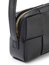 Intrecciato Cassette Leather Mini Cross Bag Black - BOTTEGA VENETA - BALAAN 5