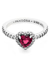 Rebated Heart Ring Red Silver - PANDORA - BALAAN 2