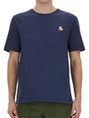 Chillax Fox Patch Regular Short Sleeve T-Shirt Navy - MAISON KITSUNE - BALAAN 3