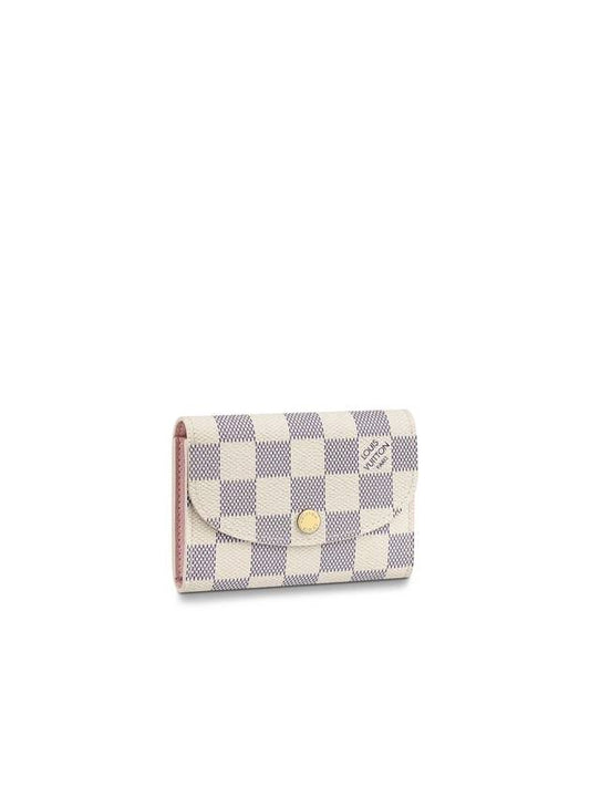 Louis Vuitton Rosalie Coin Purse Damier Azure Rose Ballerine Pink - LOUIS VUITTON - BALAAN.