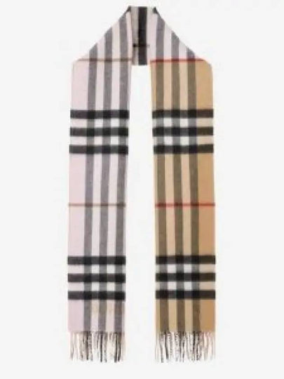 Contrast Check Cashmere Muffler - BURBERRY - BALAAN 2