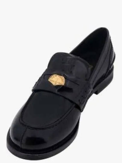 Brushed Leather Penny Loafers Black - MIU MIU - BALAAN 2