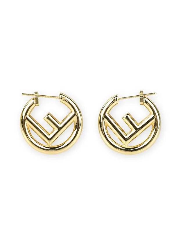 F Logo Earrings Gold - FENDI - BALAAN 2