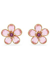 Women's Florere Stud Flower Earrings Pink - SWAROVSKI - BALAAN 2