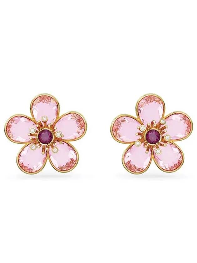 Women's Florere Stud Flower Earrings Pink - SWAROVSKI - BALAAN 2