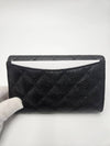 Classic Flap Wallet Grained Calfskin & Silver Black - CHANEL - BALAAN 5