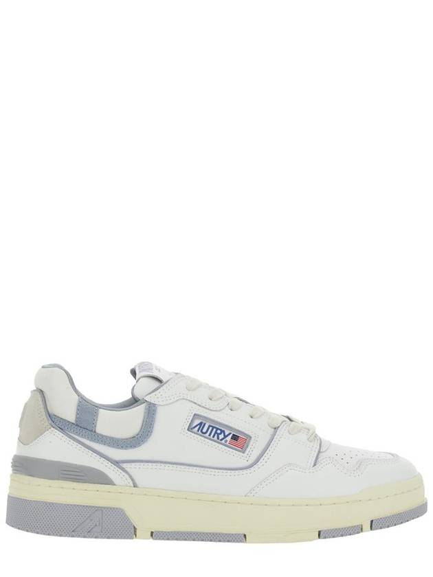 'Clc' White Low Top Sneakers With Logo Patch On Tongue And Side In Leather Blend Man - AUTRY - BALAAN 1