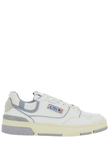 'Clc' White Low Top Sneakers With Logo Patch On Tongue And Side In Leather Blend Man - AUTRY - BALAAN 1