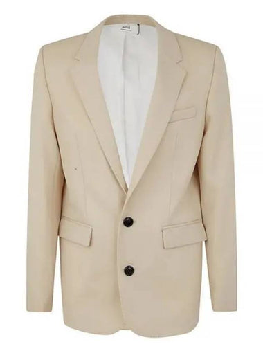 Two Button Blazer Jacket Beige - AMI - BALAAN 1